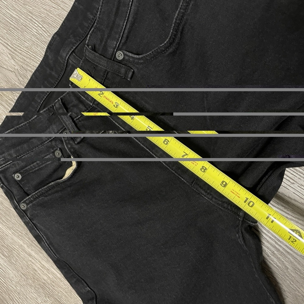 rag & bone Men's Slim Straight Jeans in Black - Picture 8 of 12